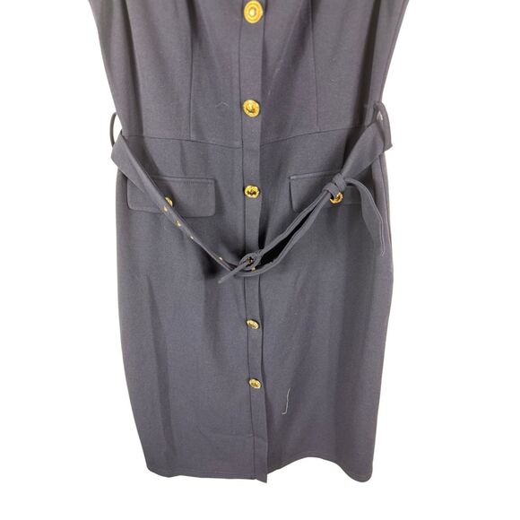 NWT Grace Karin Navy w/ gold buttons dress- size L - Picture 7 of 11